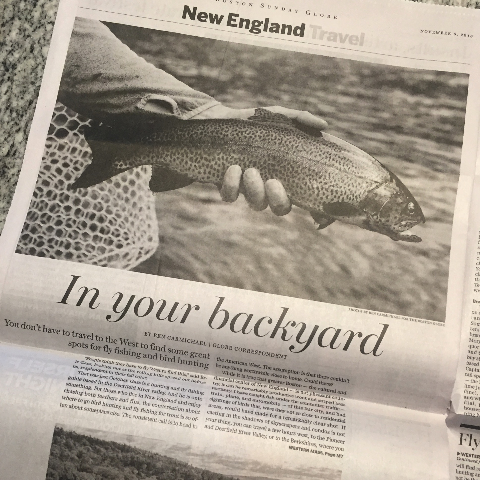 Travel Article in Sunday Boston Globe